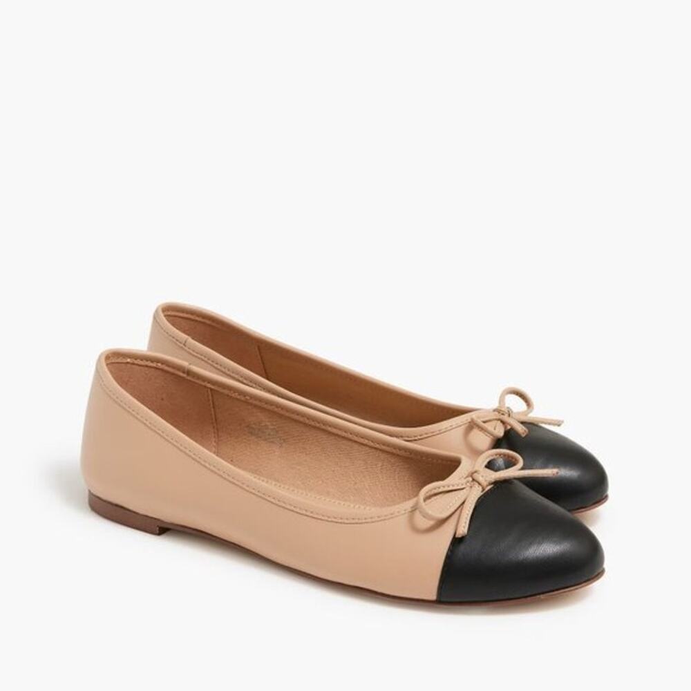 NWT J Crew Factory Ballet Flats with Cap Toe Size 5